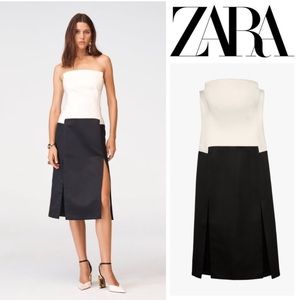 ZARA CONTRAST CORSET STYLE DRESS LIMITED EDITION